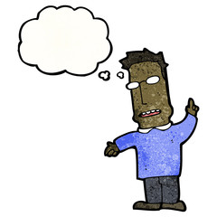 cartoon man with thought bubble