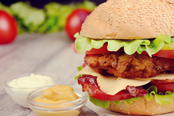 Homemade tasty sandwich