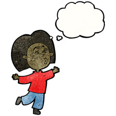 cartoon person skipping