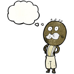 cartoon healthy old man