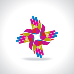 creative teamwork idea concept vector illustration 