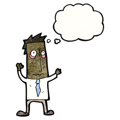 cartoon stressed businessman