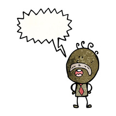 cartoon grandfather with mustache