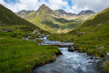 Fototapeta na wymiar Finstertal / Oetztal Alps in Tyrol, Austria