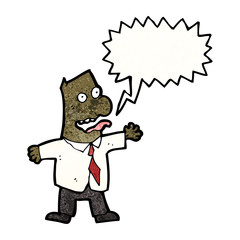cartoon screaming man