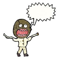 cartoon screaming crazy madman