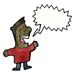 cartoon laughing boy