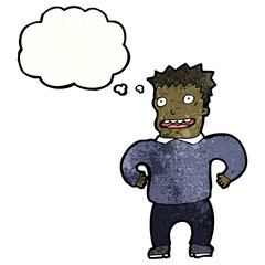 cartoon excited man
