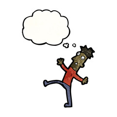 cartoon happy dancing boy