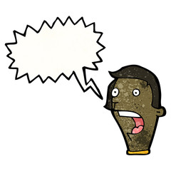 cartoon shrieking man