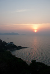 Obraz premium Sunset at Sattaheep (Thailand)