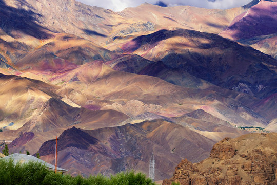 Aerial View Of Leh Ladakh Landscape, Jammu And Kashmir, India