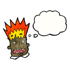 exploding head businessman