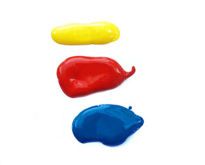 primary colors blob on white background.