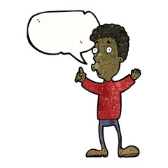 cartoon man explaining idea