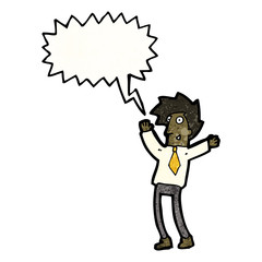 cartoon shouting man