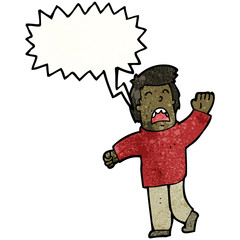cartoon shouting man