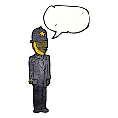 Obraz na płótnie Canvas cartoon uniformed british police officier