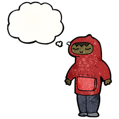 cartoon boy in hooded top cartoon