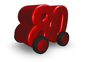 nummer achtzig auf rädern