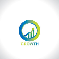 icon of business growth vector 
