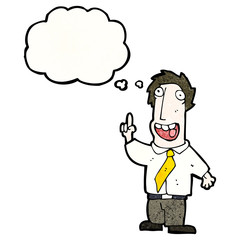 cartoon man with idea