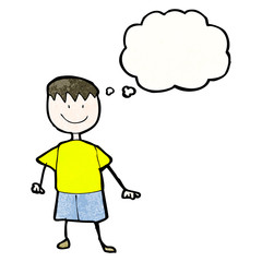 child's drawing of a happy boy