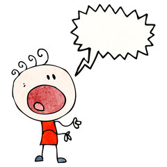 cartoon complaining boy