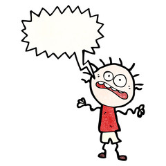 cartoon stressed out man