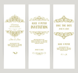  templates with banners vintage design elements