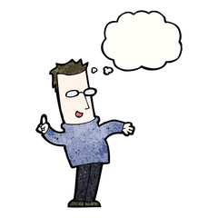 cartoon man with great idea