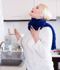 Smiling blonde with scarf