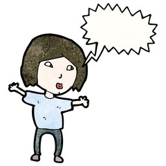 cartoon woman shouting