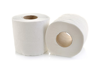 toilet paper isolated on white