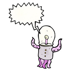 crazy space alien cartoon