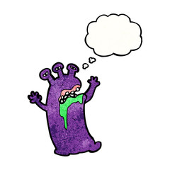 Obraz premium cartoon crazy alien