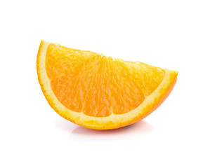 Orange fruit sliced isolated on white background