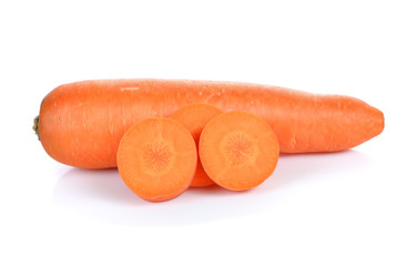 fresh carrots isolated on white background