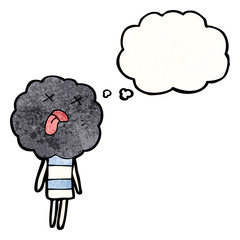 cute cloud head creature cartoon