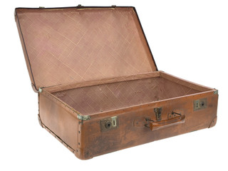 Concentration camp open luggage 3/4 view