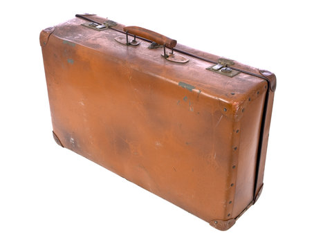 Concentration camp open luggage standing top view