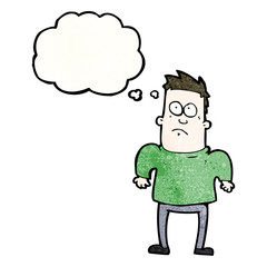 cartoon man shruggin shoulders