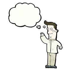 cartoon waving man
