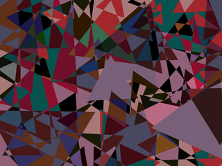 Abstract triangles background with retro colors