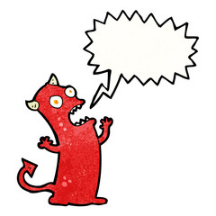 screaming little devil cartoon