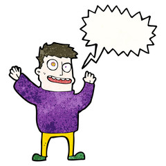 cartoon crazy shouting man