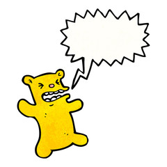 cartoon angry little bear
