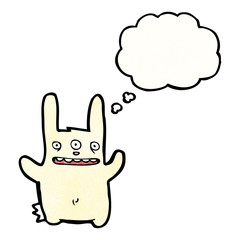 cartoon rabbit with three eyes