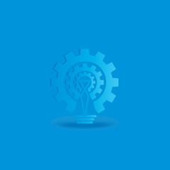 engineering wheel like bulb vector 