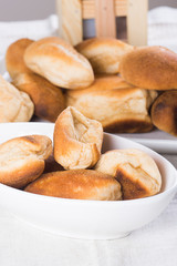 hot pandesal for breakfast, famous bread in the Philippines